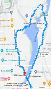 Sioux Falls Walking Map